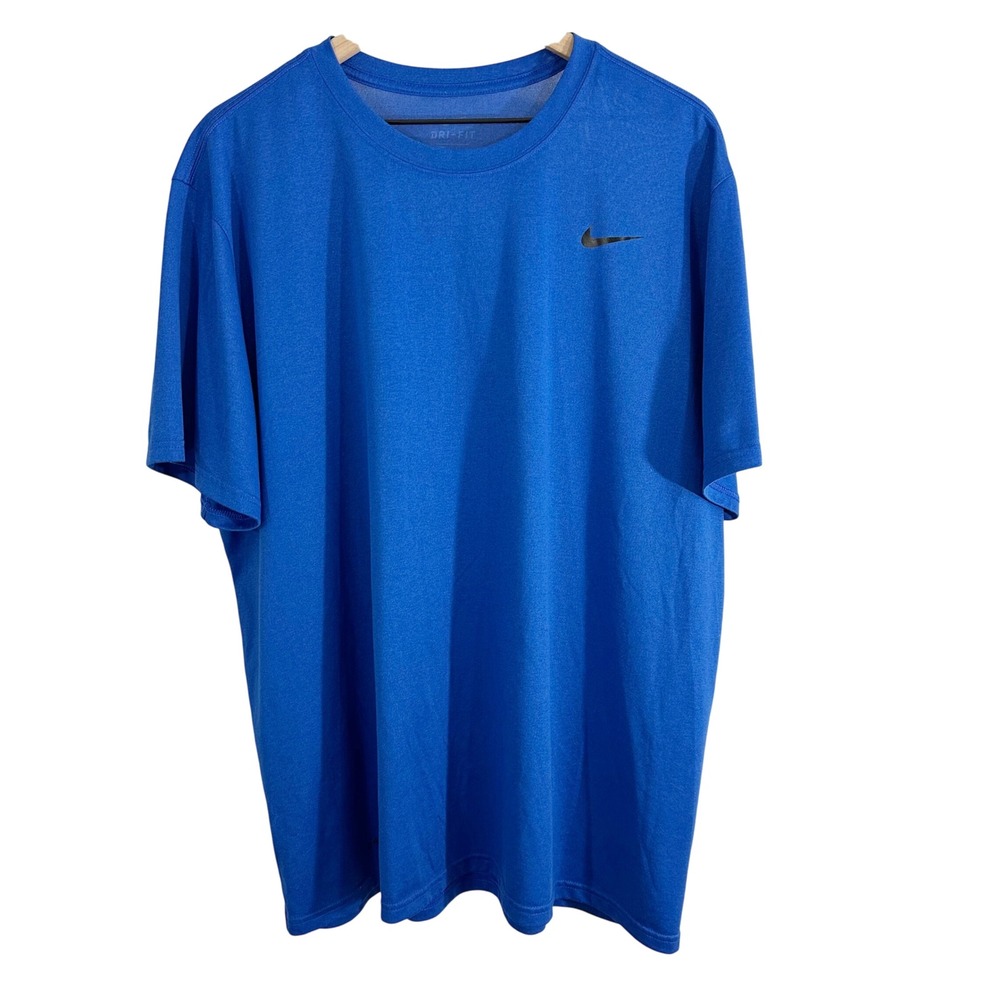Nike Dri-Fit Crew Neck Short Sleeve Shirt‎ Top Blue Size XXL Activewear